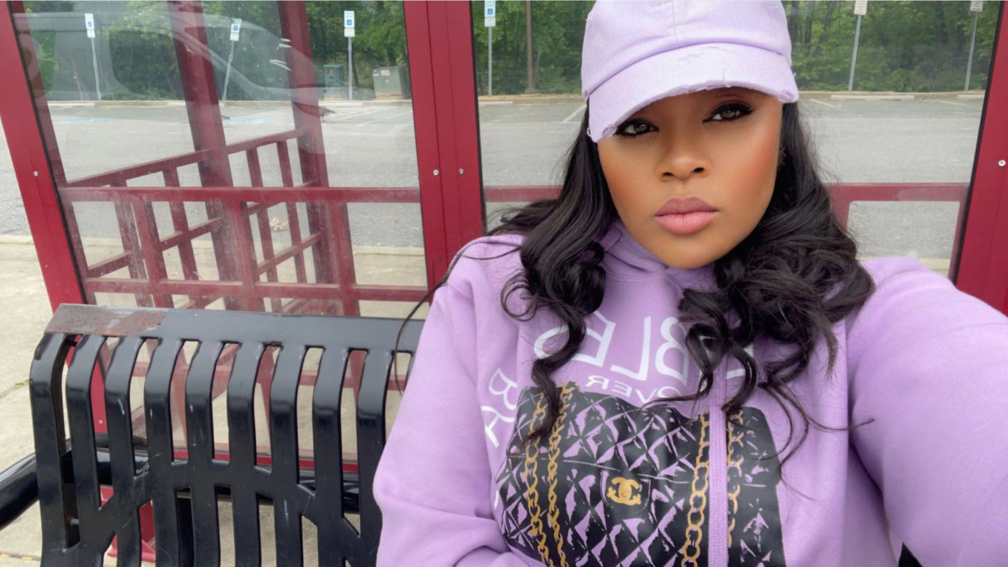 Bibles Over Bags "Lavender" Cropped Hoodie