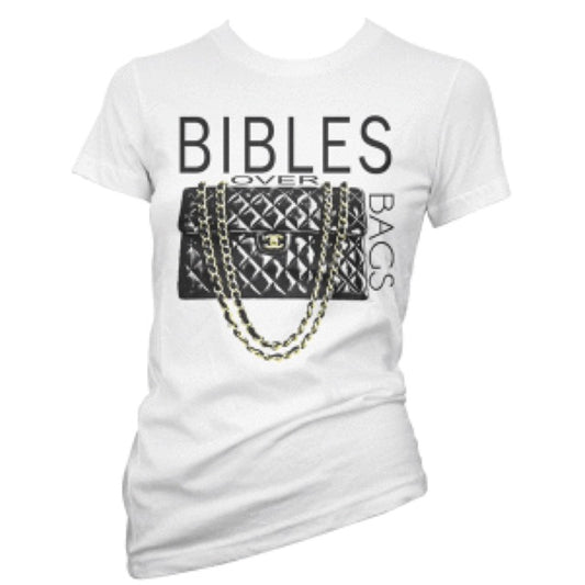 Bibles Over Bags Basic Crew Neck Tee